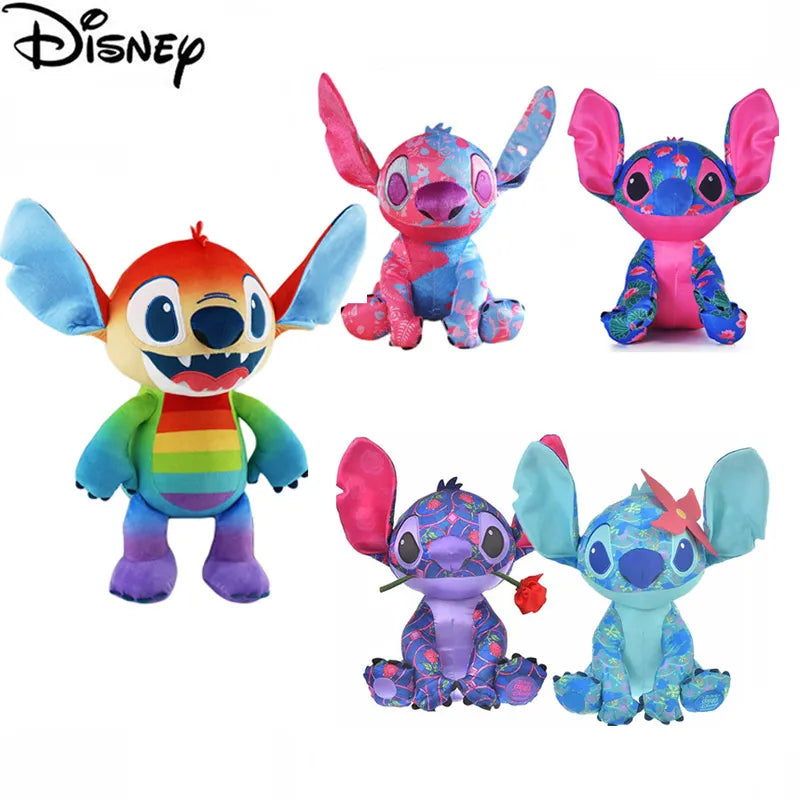 Limited Cartoon Lilo & Stitch Edition Stitch Rose Doll Plush Toy Kawaii Comfort Doll Birthday Gift For Girls Genuine Disn