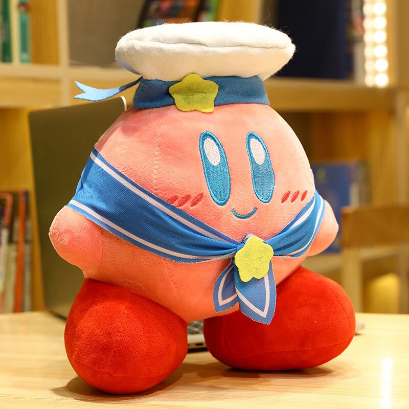 Star Kirby Plush Toys Pillow Cute Chef Love Strawberry Kirby Video Game Plush Doll Soft Stuffed Cartoon Sofa Cushion Birthday Gift for Kids