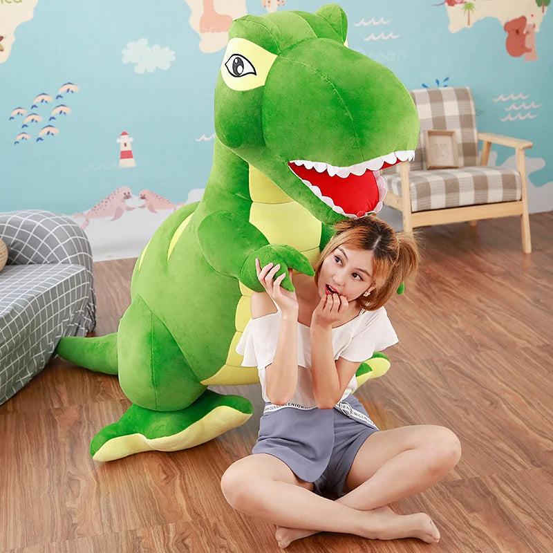 Giant Dinosaur Stuffed Animal 160cm T-Rex Plush Toy Stuffed Plushie Pillow Boys Toy Big Size Dino Soft Doll Birthday Gift for Children