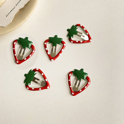 Hot Sweetly Strawberry Fruit BB Hair Claw Side Clips for Women Girls Kids Child Hairpin Gift Hair Accessories Headwear Ornament