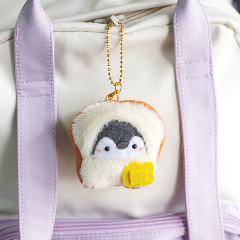 Kawaii Plush Keychain Bag Charm Cartoon Cute Mini Penguin Stuffed Animal Plushies Soft Doll Car Trinket Key Chain Women Girls Keyring Kids Birthday Gifts