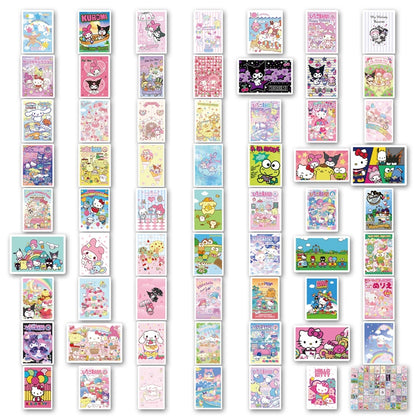 65/127Pcs Kawaii Cartoon Poster Stickers Cute Sticker Diy Diary Planner Decoration Sticker Scrapbooking Stationery Kids Toys