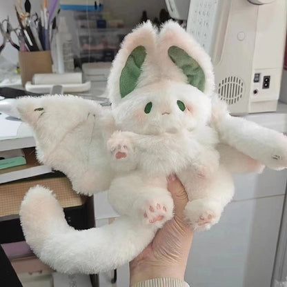 Mochi Mochi Peach Cat Bat Plush Toy Cute Kawaii Stuffed Animal Plushies with Wings Long Tail Soft Doll Kids Toy Girl Women Gift