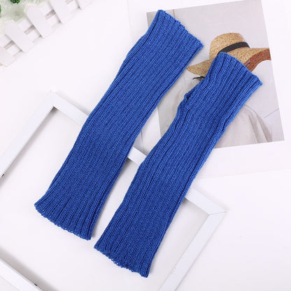Long Fingerless Gloves Women Mitten Winter Arm Warmer Knitted Arm Sleeve Fashion Casual Soft Girls Clothes Punk Gothic Gloves