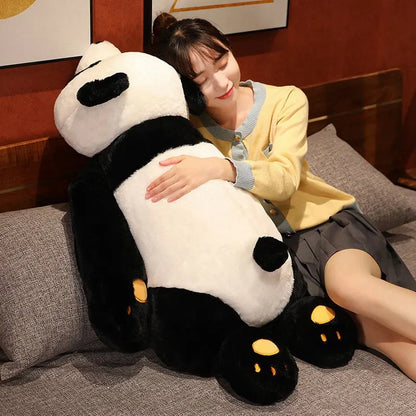 120CM Cute Giant Long Panda Bear Plush Lie Prone Posture Stuffed Animal Doll Toy Pillow Cartoon Kawaii Dolls Girls Kids Gifts