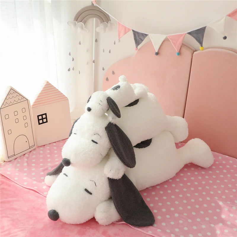 GIANT Snoopy Plush Charlie Brown 120 CM Dog Plushie Stuffed Animal Doll Soft Sleeping Puppy Toy Cute Sofa Cushion Pillow Kids Boy Birthday Gift