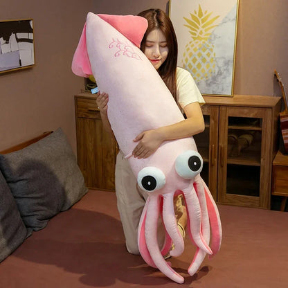 Big Size 130cm Giant Squid Plush Cuttlefish Octopus Stuffed Animal Toy Marine Life Doll Sofa Bed Sleep Huggable Pillow Gift