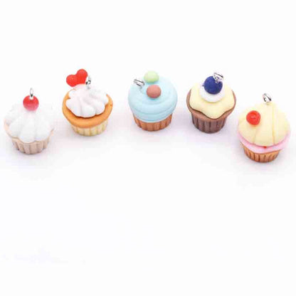 17*23mm Earring For Women Resin Handmade Realistic Cupcakes Cute Charms Drop Earrings Funny Gift