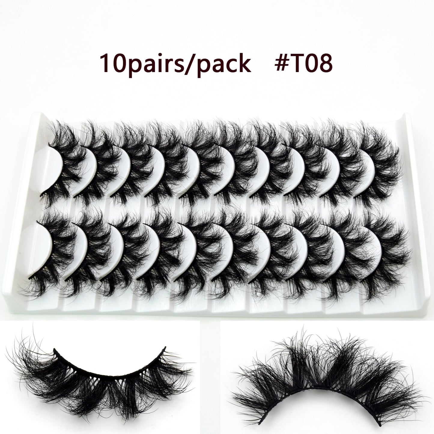 Visofree 5D Mink Eyelashes Long Lasting Mink Lashes Natural Dramatic Volume Eyelashes Extension Thick Long 3D False Eyelashes