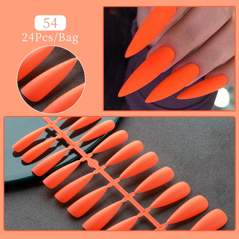 24pcs Sweet Summer Fake Nails Patches Pink Glitter Nude Press on Nails Women Wearable Nail Art Stickers Full Finished False Nail