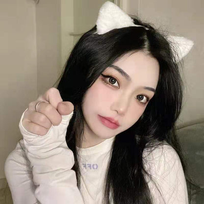 Cat Ears Headband for Women Cartoon Plush Hair Band Anime Cosplay Cute Face Wash Hair Hoop Headware Girls Hair Accessories