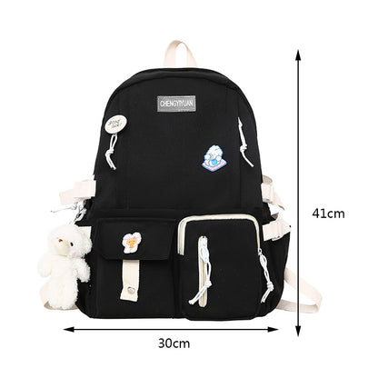 Japanese Girls Aesthetic Backpack Cute School Bags For Student Teens Girls Pockets Kawaii Women Laptop Backpack Harajuku Mochila