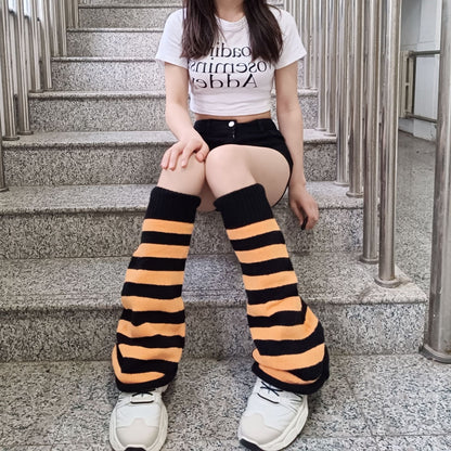 Lolita Socks Cute Flared Knitted Long Warmers Foot Cover White Arm Warmer Leg  Kawai Jk Autumn Calf Gaiters Sweet Legwarmers
