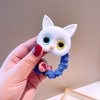 New Women Cute Cat Rubber Bands Elastic Hair Bands Korean Headwear Children For Girls Lovely Hair Accessories Ornaments