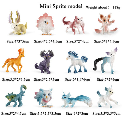 Oenux Montessori Miniature Lion Shark Horse Dinosaur Animals Model Set Action Figures Figurine Zoo Cute Education Kids Toy Gift