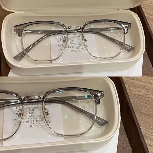 Fashion Women Men Anti Blue Light Transparent Computer Glasses Frame Round Eyewear Blocking Glasses Optical Spectacle Eyeglass