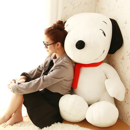 GIANT Snoopy Plush Toy 65cm Charlie Brown Puppy Dog Stuffed Doll Kawaii Room Decor Window Cushion Sofa Pillow Xmas Gift For Kids