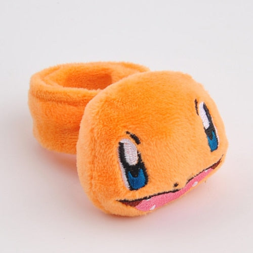 Pokemon Plush Snap Bracelet Wristband Pikachu Squirtle Charmander Video Game 1.5mm Super Soft Holiday Dress Up Birthday Gifts