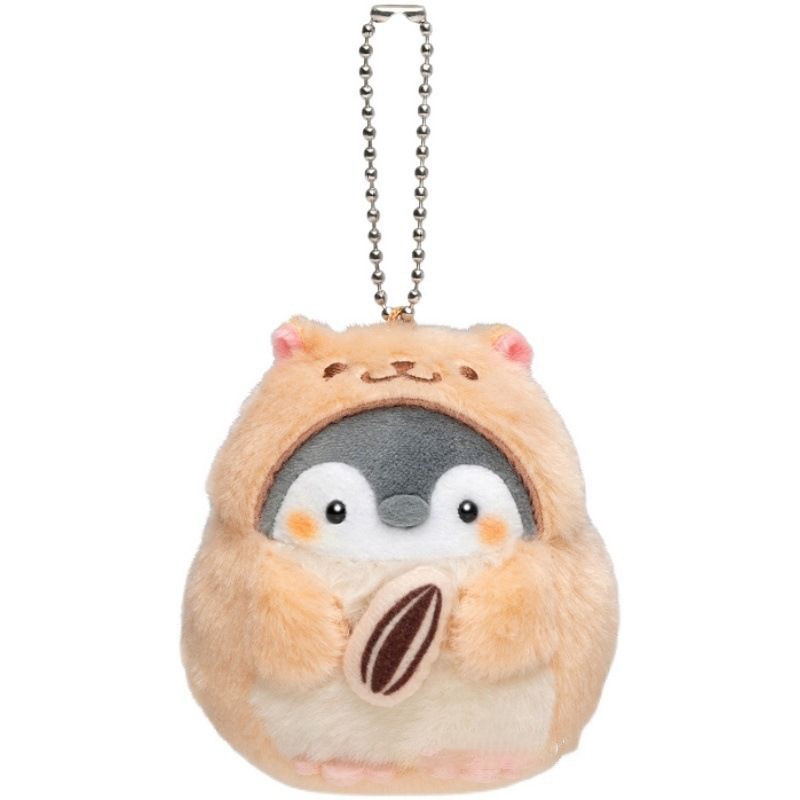 Kawaii Plush Keychain Bag Charm Cartoon Cute Mini Penguin Stuffed Animal Plushies Soft Doll Car Trinket Key Chain Women Girls Keyring Kids Birthday Gifts