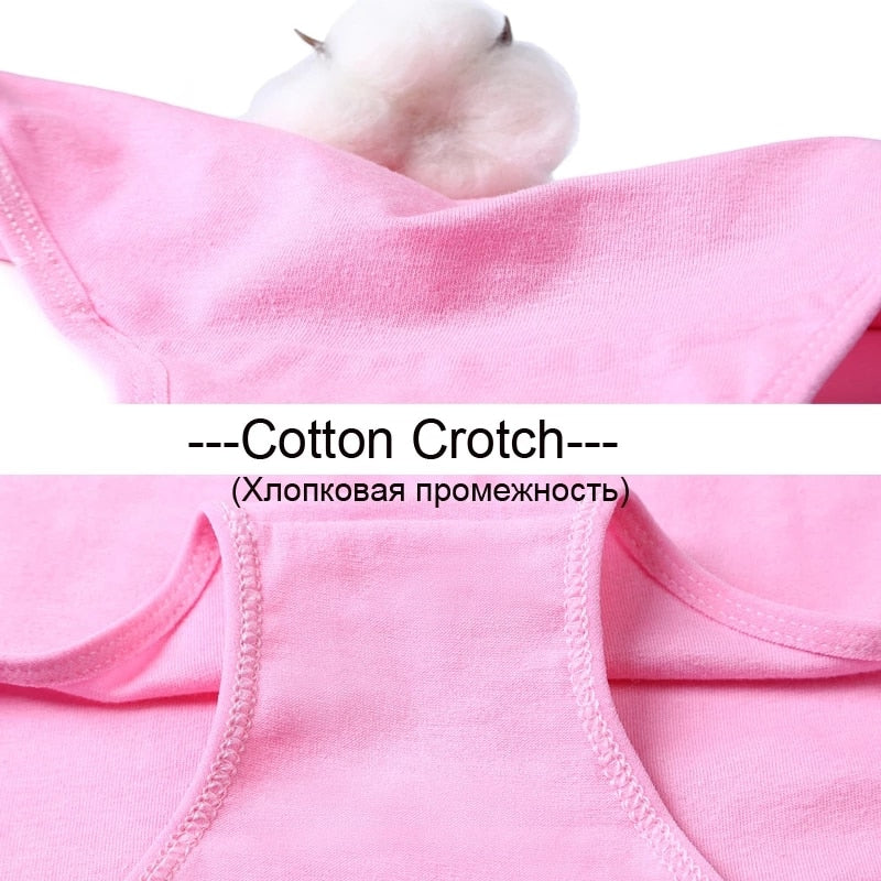 7Pcs Panties for Woman Underwear Cotton Breathable Soft Lingerie Female Briefs Girls Cute Solid Color Underpants Large Size