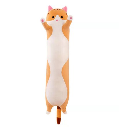 150cm Giant Long Cat Pillow Soft Cushion Kitty Kitten Plush Toys Stuffed Animal Popular Birthday Gifts Girls Boys Present