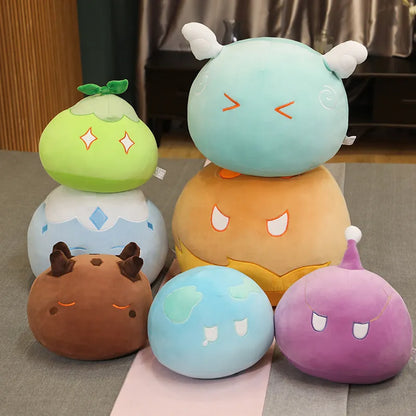 10cm Low Price Hot Game Genshin Impact Slime Pendent Cute Plush Dolls Throw Handful Toys Cartoon Birthday Xmas Gift