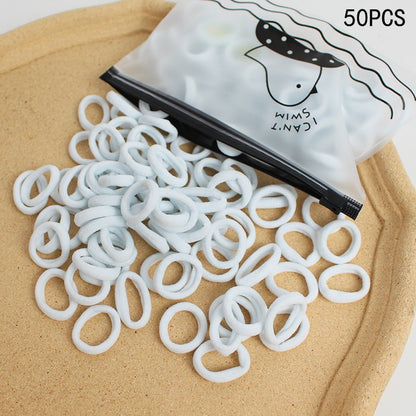20/50Pcs/Set Girls Colorful Nylon Small Elastic Hair Bands Kids Cute Bow Hair Bands Ponytail Holder Headband Hair Accessories