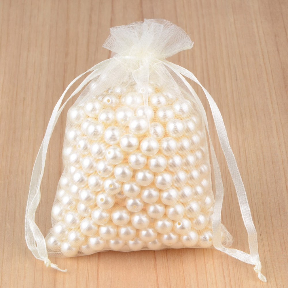 100pcs 24 Colors Jewelry Packaging Bag 5*7 7*9 9*12 10*15cm Organza Bags Gift Storage Wedding Drawstring Pouches Wholesales