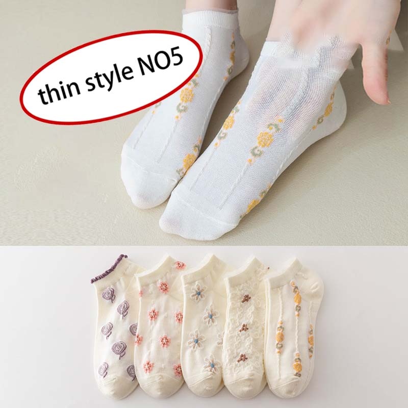 1pair/Cute Summer Women Short Socks Boat Chaussette Femme Cotton Ankle Lace Mujer Sock Female Mesh Breathable Calcetines