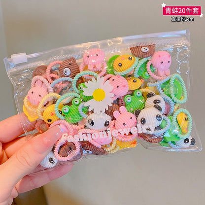 20/10Pcs Cute Rubber Bands for Children Will Not Harm Hair with Good Elasticity. Girl Baby Headbands and Curly Hair Accessories