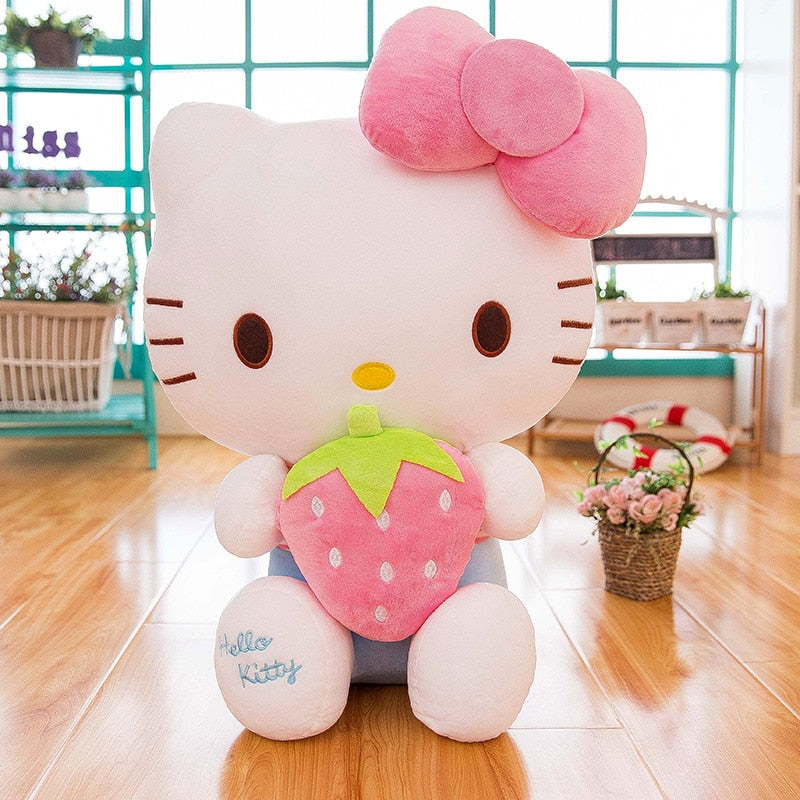 Stuffies Hello Kitty New Sanrio Kawaii Plush Toy Pillow Doll Stuffed Animal Plushies Home Decoration Peluche Children Girls Birthday Gift