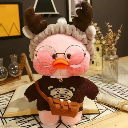 30CM Pink LaLafanfan Kawaii Cafe Mimi Yellow Duck Plush Toy Cute Stuffed Doll Soft Animal Dolls Kids Toys Birthday Gift for girl