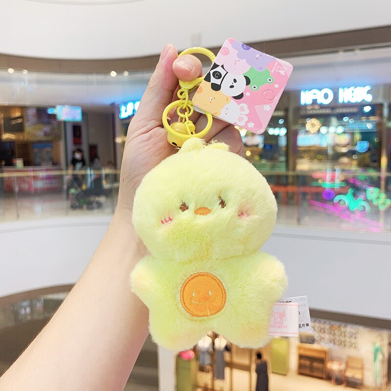 Kawaii Plush Keychain Bag Charm Cartoon Cute Mini Penguin Stuffed Animal Plushies Soft Doll Car Trinket Key Chain Women Girls Keyring Kids Birthday Gifts