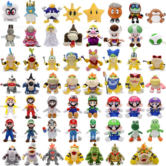 Super Mario Bros Odyssey 26 Styles Video Game Cappy Plush Dry Bones Yoshi Egg Luigi Bowser Donkey Kong Wario Dr Soft Stuffed Toy