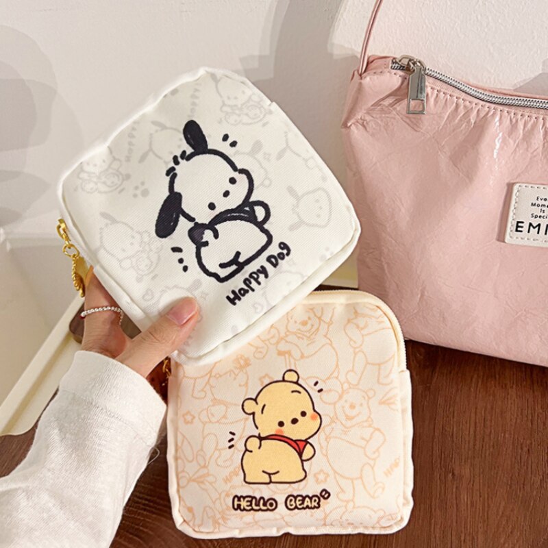 Women Tampon Storage Bag Cute Waterproof Sanitary Pad Organizer Bag Lipstick Key Earphone Data Cables Coin Purse Storage Bag