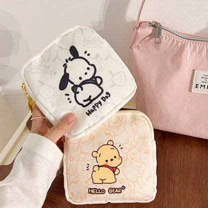 Women Tampon Storage Bag Cute Waterproof Sanitary Pad Organizer Bag Lipstick Key Earphone Data Cables Coin Purse Storage Bag