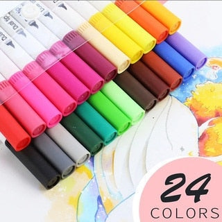 Vibrant Colors 168pcs Marker Set Double Ended Pens for Artists - Manga Drawing School Art Supplies