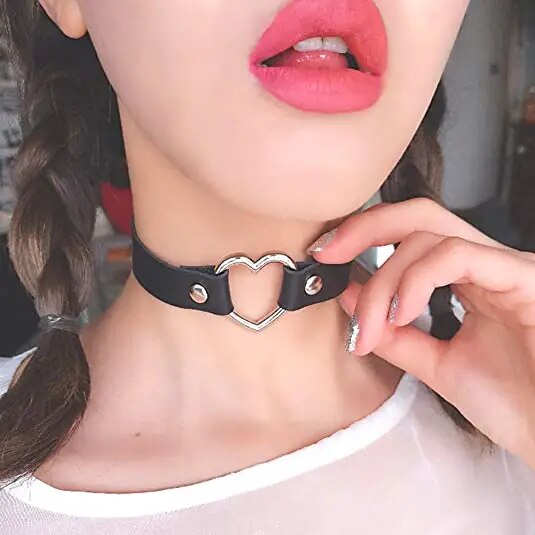 20 Styles Harajuku PU Leather Choker Chain Pendant Necklaces Women Men Punk Neck Gothic Black Necklace Cool Collar Cosplay