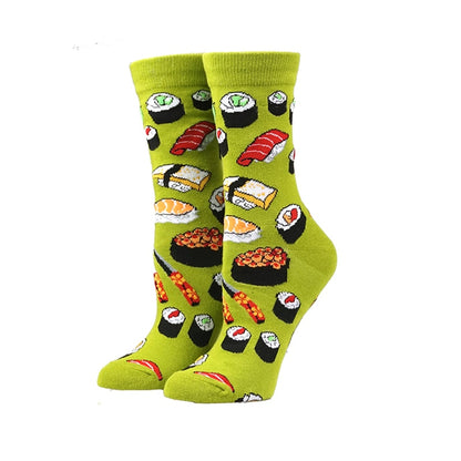 Cute Women Socks Cartoon Animal Food Fruit Socks  Kawaii Funny  Trendy Socks Happy Harajuku Casual Socks Autumn Spring Stocking