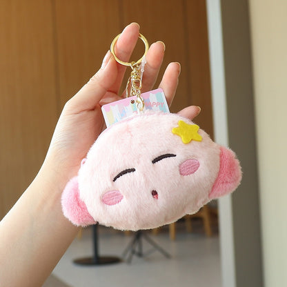 NEW Kawaii Anime Cartoon Star Kirby Plush Cosmetic Bag Cute Pink Plush Portable Storage Bag Coin Purse Girl&Child Holiday Gifts