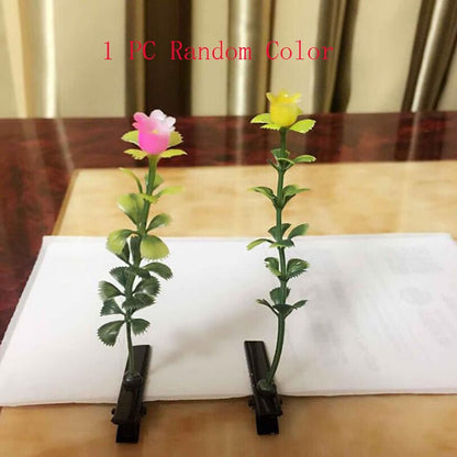 1PC Funny Show Bean Sprout Bobby Hairpin Flower Plant Hair Clips For Kids Girls Women Hair Styling Tool