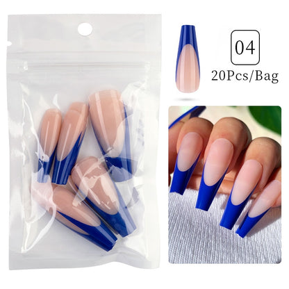 24pcs Sweet Summer Fake Nails Patches Pink Glitter Nude Press on Nails Women Wearable Nail Art Stickers Full Finished False Nail