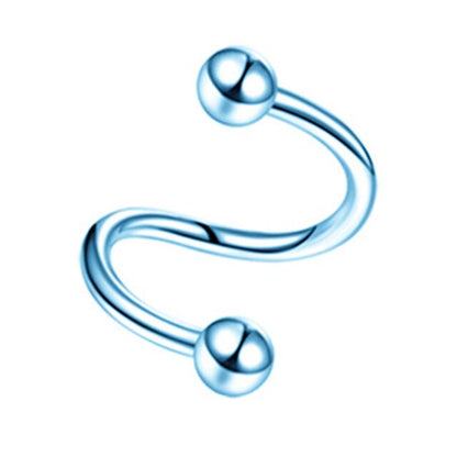 1PCS Stainless Steel Crystal Twist Helix Earring Cartilage Jewelry S Shape Labret Piercing Lip Ring Twist Tragus Earring Stud