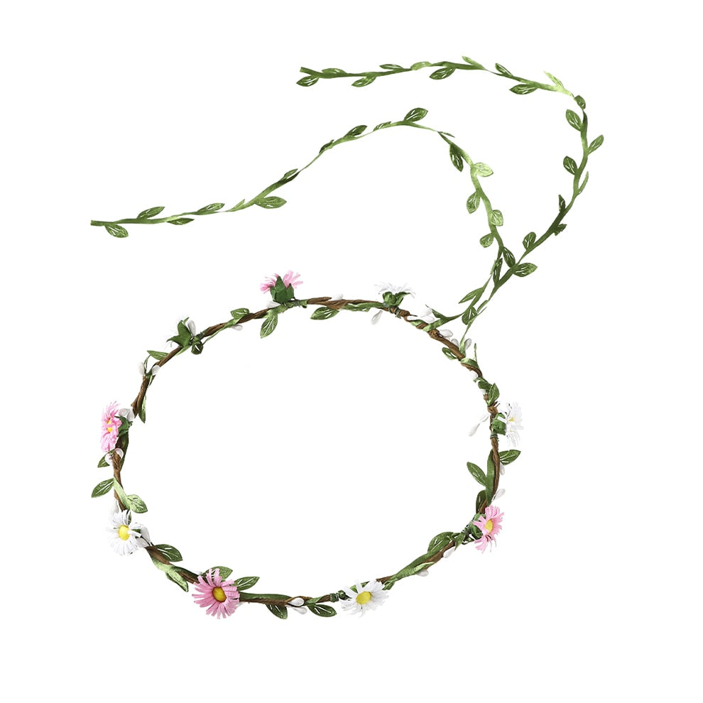 Molans Spring Bohemian Flower Crowns Beach Hawaii Floral Garland Romantic Faux Rose Wedding Wreaths New Flower Headband