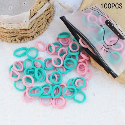 20/50Pcs/Set Girls Colorful Nylon Small Elastic Hair Bands Kids Cute Bow Hair Bands Ponytail Holder Headband Hair Accessories