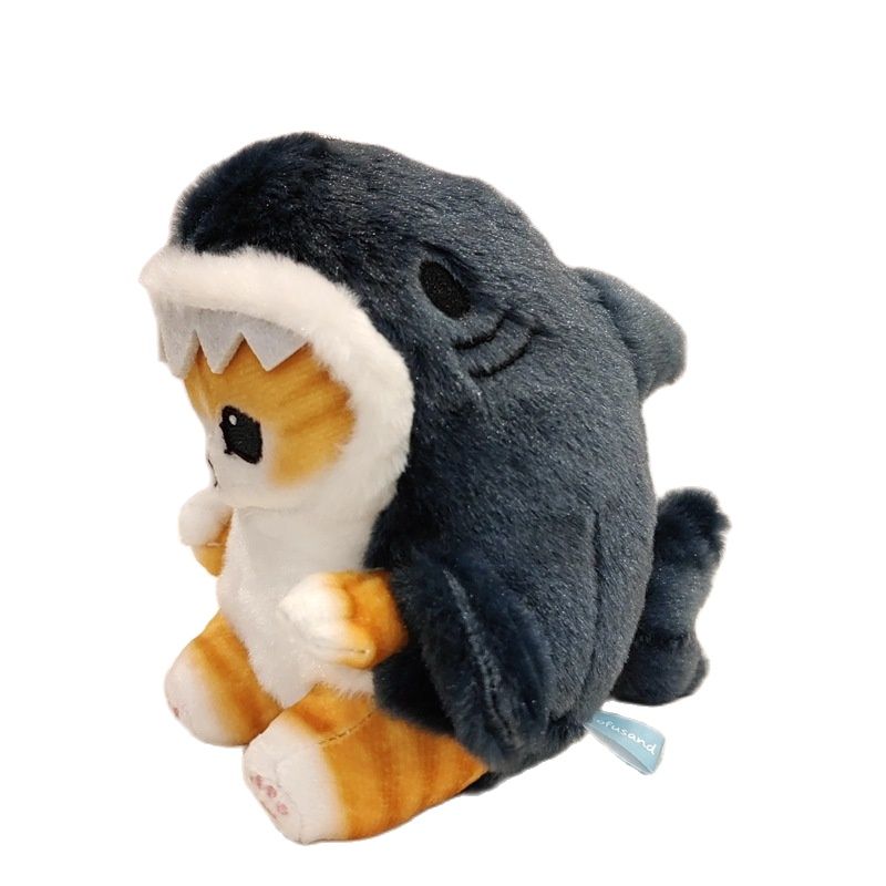 Hot Cute Shark Cat Fried Shrimp Cat Plush Doll Pendant Doll Beautiful Room Car Bag Decoration Pendant Opening Holiday Gift