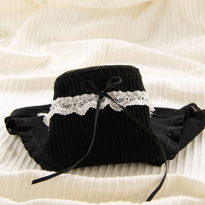 Women's Cotton Panties Lace Underpants Mid Waist Seamless Comfort Briefs Girl Lovely Bow Underwear Female Lingerie