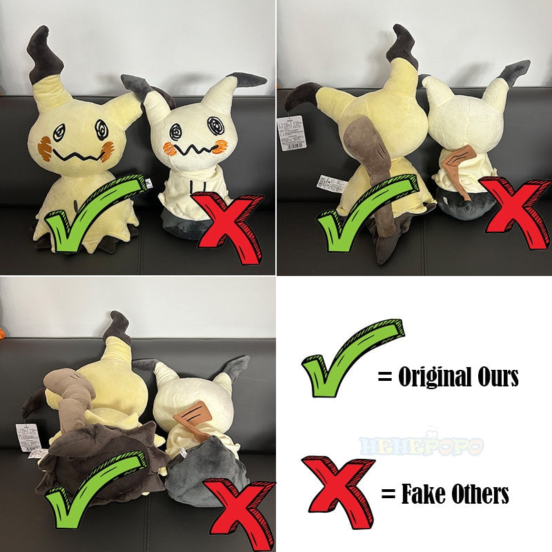 GIANT Mimikyu Plush Toy 46cm Original Pokemon Video Game Big Soft Stuffed Animal Dolls Kids Birthday Christmas Gift ミミッキュ Plushie