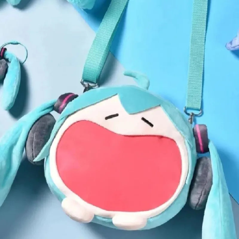 New Hatsune Miku Plush Cartoon Shoulder Bag Pain Bag Cute Kawaii Doll Anime Girl Plush Backpack Bag Children's Gift Kids Toys