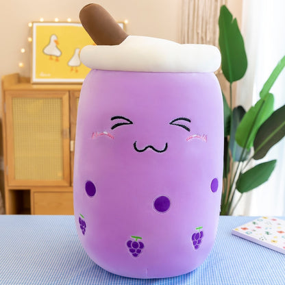 Boba Plushie Kawaii Room Deco Bubble Tea Plush Toy Kawaii Plush Stuffed Animal Cute Food Milk Tea Soft Hug Cushion Birthday Gift